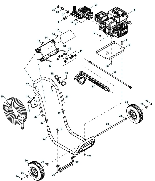 generac 0069240 Power Washer repair Parts